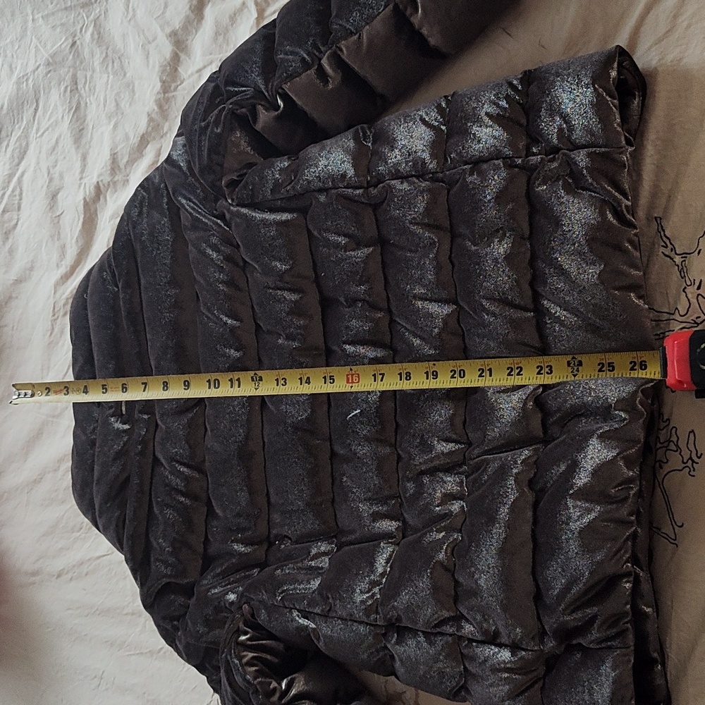 Herno Down/ Feather Fill, Ladies  Shimmering Tan/Silver Puffer Jacket/ Size 40. - Picture 17 of 17